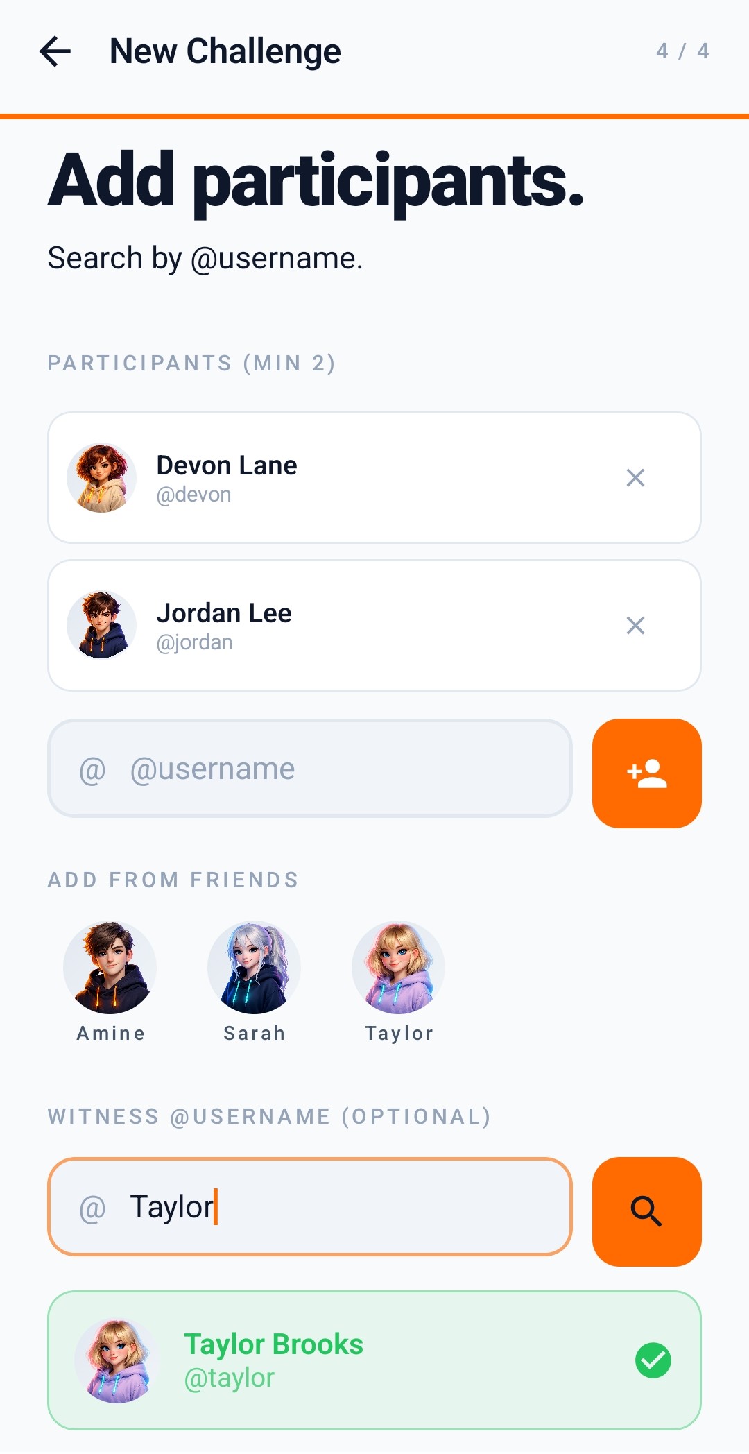 Participants & witness