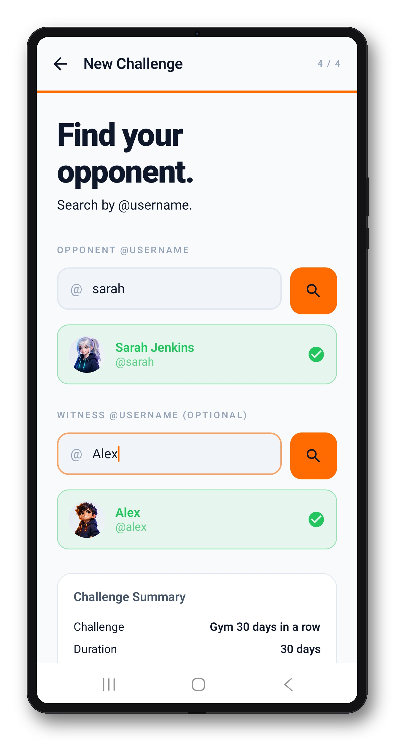 Step 5: find an opponent and optional witness